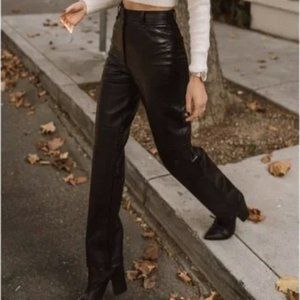 Vintage Hugo Buscati Genuine 100% Leather Black Pants